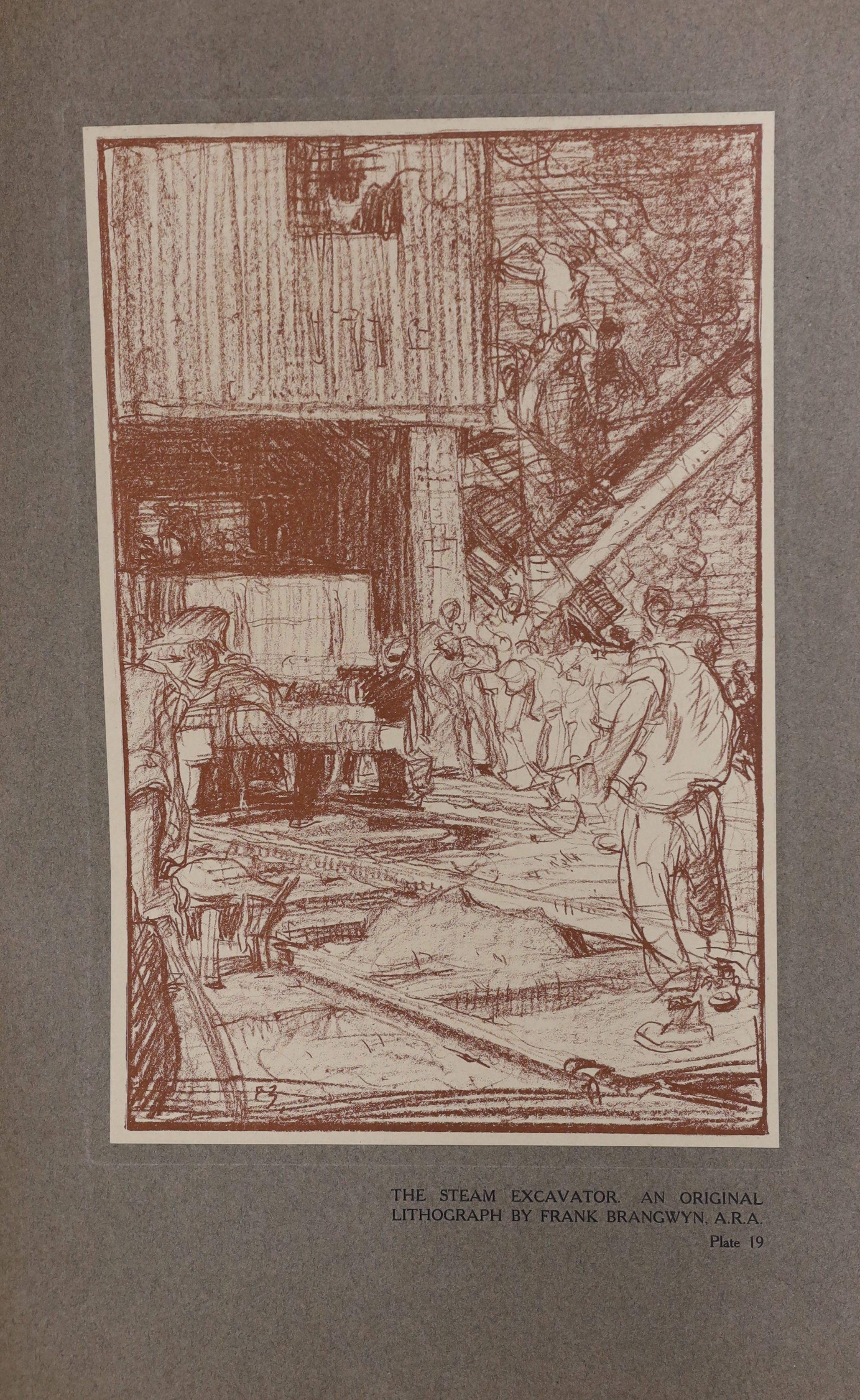 Brangwyn, F. A Book of Bridges, limited edition no.32 of 75, with the original lithograph, signed, Bodley Head 1916, and The Spirit of the Age, 1905.